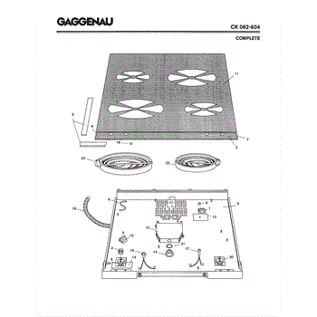 Parts For Gaggenau Ck062 604 Complete Parts Appliancepartspros Com