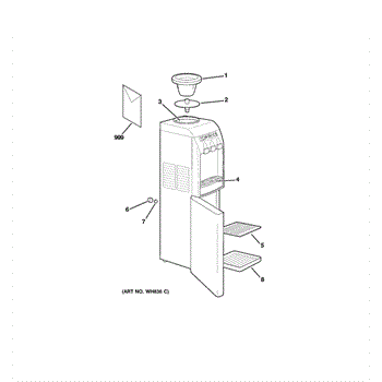 Parts For Ge Gxcf35gbs Hot Cold Water Dispenser Parts Appliancepartspros Com