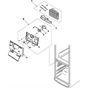 rb215lash freezer not cooling