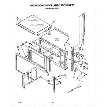 Parts For Whirlpool Rm278bxv5 Microwave Door And Latch Microwave Door And Latch Parts