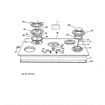 Parts For Ge Zgu665wex1wg Cooktop Parts Appliancepartspros Com