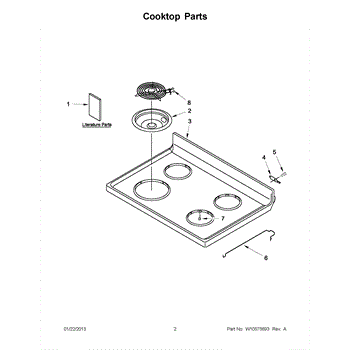 Parts For Amana Yacr3230bcw0 Cooktop Parts Appliancepartspros Com