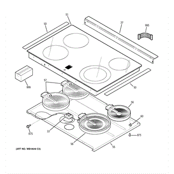 Parts For Ge Pd900dp3bb Cooktop Parts Appliancepartspros Com