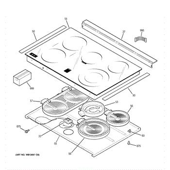 Parts For Ge Ps905sp3ss Cooktop Parts Appliancepartspros Com