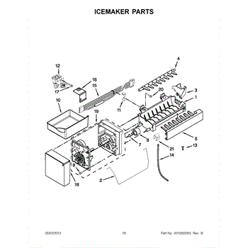 Parts For Kitchenaid Kbfs22ewms7 Icemaker Parts Appliancepartspros Com