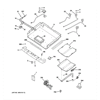 Parts For Ge J2b912bek1bb Gas Burner Parts Appliancepartspros Com