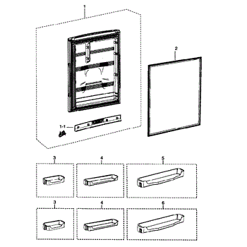 Parts For Samsung Rb215acwp Xaa 0001 Refrigerator Door