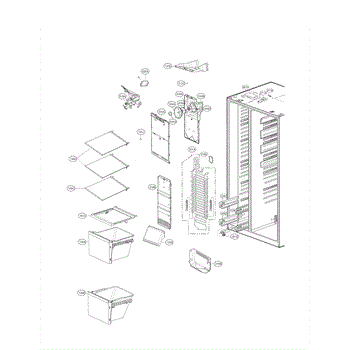 Parts For Lg Lsxs26326s 00 Freezer Compartment Parts Appliancepartspros Com
