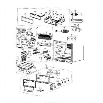 Parts For Samsung Rf18hfenbsr Aa 0000 Freezer Parts Appliancepartspros Com