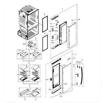 Parts for Samsung RF28HDEDBSR/AA Refrigerator