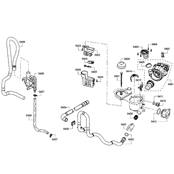 Parts for Bosch SHE3AR72UC 08 Pump Assembly Parts