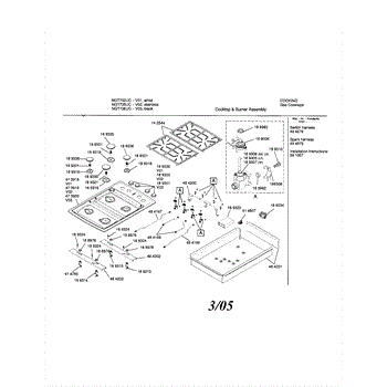 Parts For Bosch Ngt735uc 01 Gas Cooktop Parts