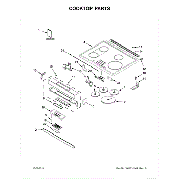 Parts For Kitchenaid Ksib900ess2 Cooktop Parts