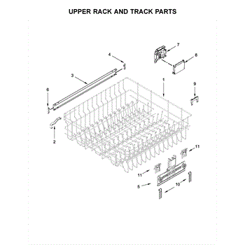 Whirlpool KitchenAid WPW10350382 Upper Dishrack Assembly, OEM