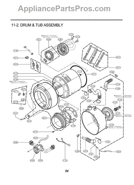 Parts for LG WM2016CW / ABWEEUS: Section 2 Parts - AppliancePartsPros.com