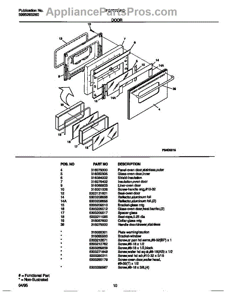 frigidaire gallery professional series fgf378wcca manual