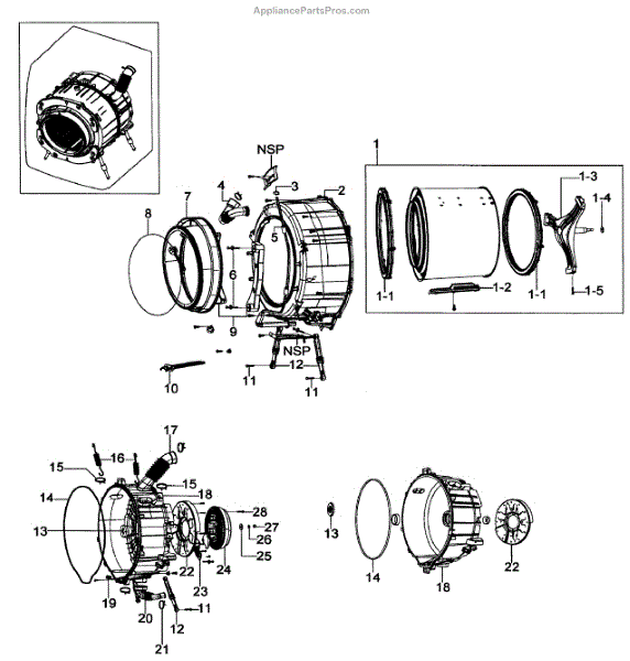 Samsung DC97-12135A Balance Ring - AppliancePartsPros.com