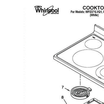 Parts For Whirlpool Wfe371lvs1 Cooktop Parts Appliancepartspros Com