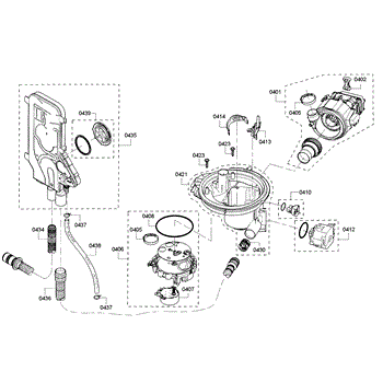 Parts for Bosch SHE53TF5UC 02 Pump Parts AppliancePartsPros