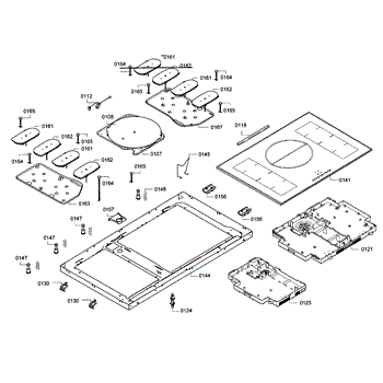 Parts for Bosch NITP666UC 01 Cooktop Assembly Parts