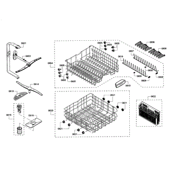 Parts for Bosch SHV53T53UC 02 Rack Parts AppliancePartsPros