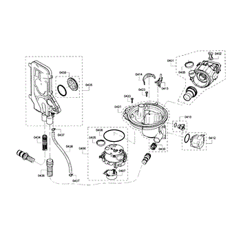 Parts for Bosch SHP65T55UC 02 Valve Assembly Parts