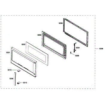 Parts for Bosch HMV3051U 01 Door Assembly Parts