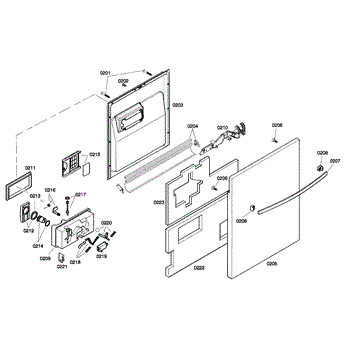 Parts For Bosch Shx57c06uc21 Door Panel Liancepartspros