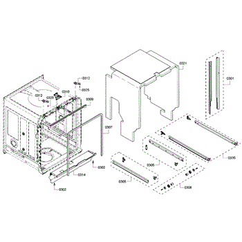 Parts for Bosch SHP65T55UC 07 Frame Parts AppliancePartsPros