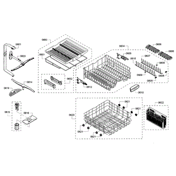 Parts for Bosch SHP65T55UC 07 Rack Parts AppliancePartsPros