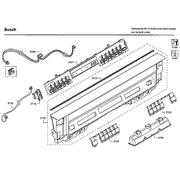 Parts for Bosch SHEM63W55N 01 Control Panel Parts