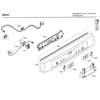 Parts for Bosch SHE3AR72UC 22 Control Panel Parts