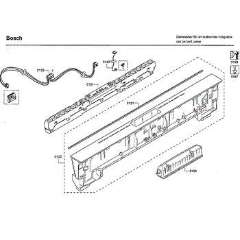 Parts for Bosch SHXM78W55N 01 Control Panel Parts