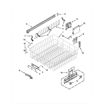 Kenmore elite top rack hot sale replacement