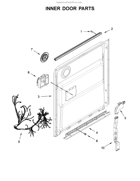 Parts for Whirlpool WDT730PAHZ0: Inner Door Parts - AppliancePartsPros.com