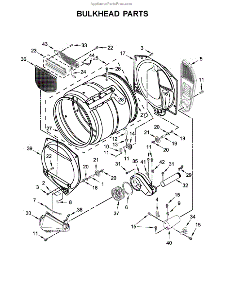 Parts for Whirlpool WGD7500GC0: Bulkhead Parts - AppliancePartsPros.com