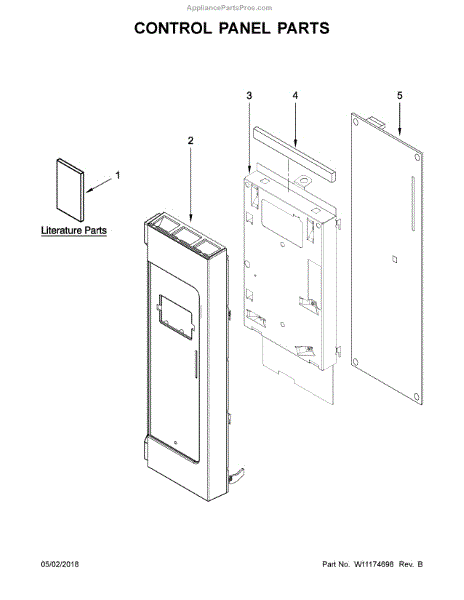 Parts for Whirlpool WMH31017HS0: Control Panel Parts