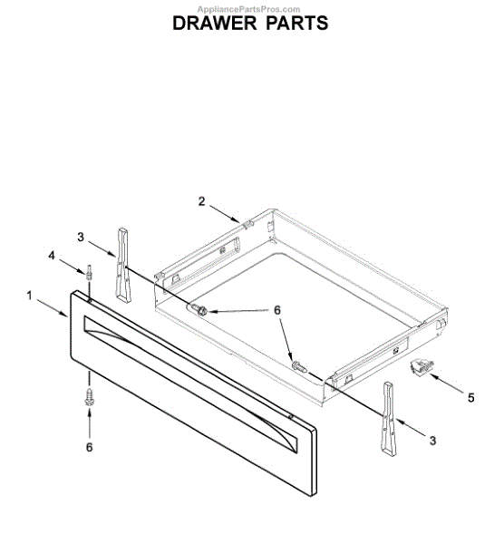 Parts for Whirlpool WEE510S0FB2 Drawer Parts
