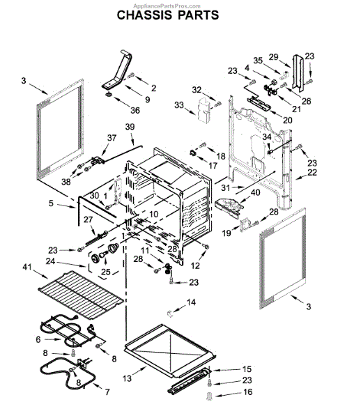 Parts for Whirlpool WFE525S0HB1: Chassis Parts - AppliancePartsPros.com