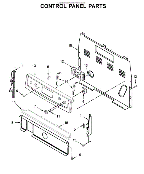 Parts for Whirlpool WFE320M0ES2: Control Panel Parts ...