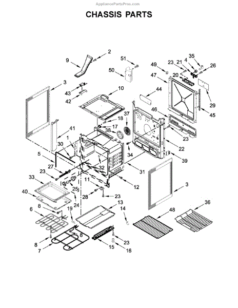 Parts for Whirlpool WEE745H0FS2: Chassis Parts - AppliancePartsPros.com