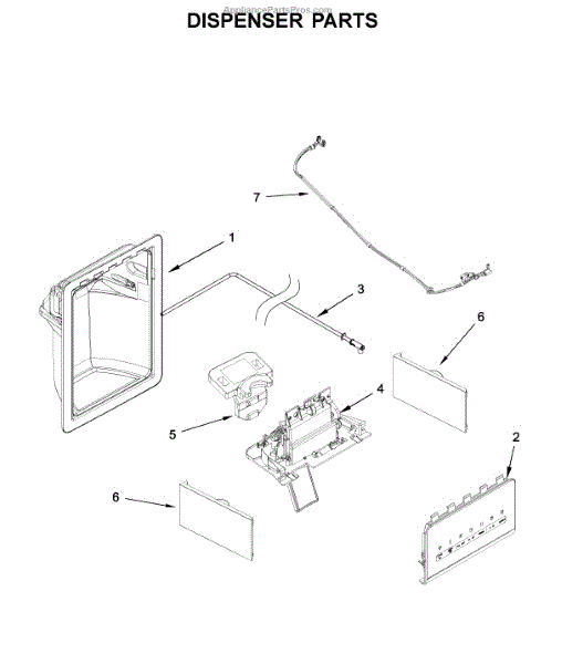 Parts for Whirlpool WRS321SDHZ01: Dispenser Parts - AppliancePartsPros.com