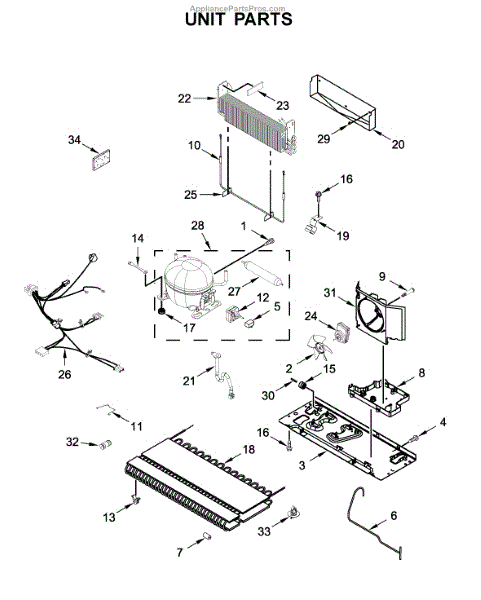 Parts for Whirlpool WRF555SDFZ08: Unit Parts - AppliancePartsPros.com