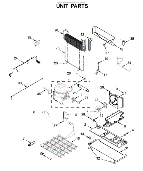 Parts for Whirlpool WRF767SDHZ00: Unit Parts - AppliancePartsPros.com