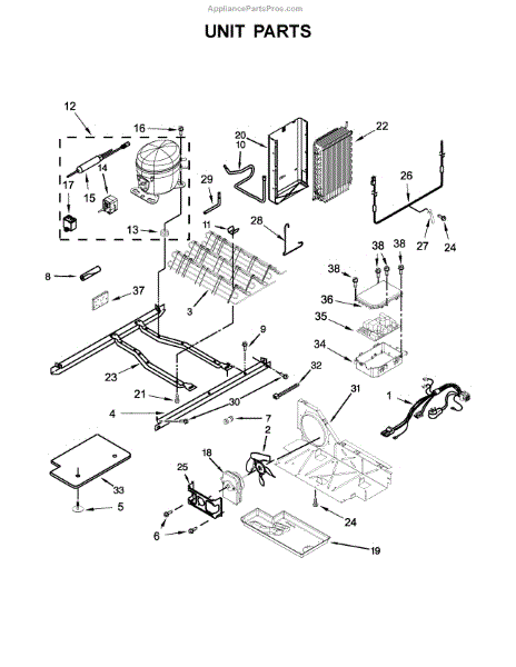 Parts for Whirlpool WRS331SDHM00: Unit Parts - AppliancePartsPros.com