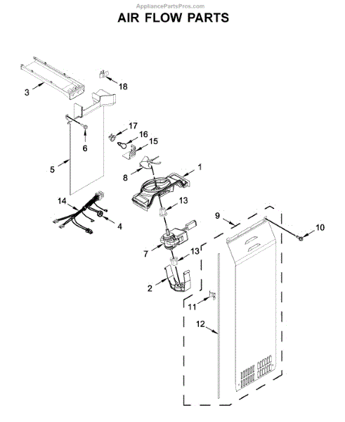 Parts for Whirlpool WRS571CIHZ01: Air Flow Parts - AppliancePartsPros.com