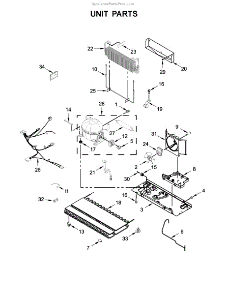 Parts for Whirlpool WRF555SDFZ05: Unit Parts - AppliancePartsPros.com
