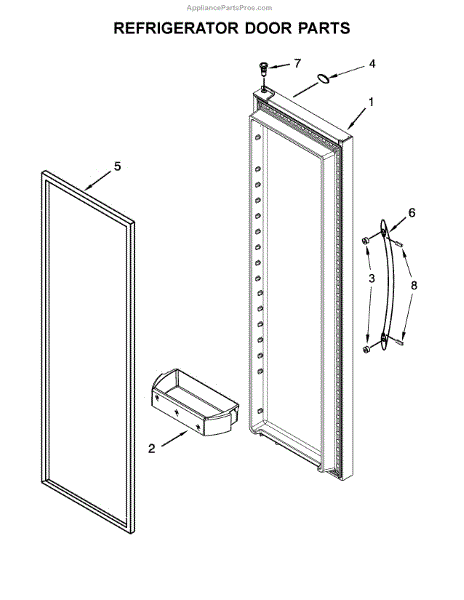 Parts for Whirlpool WRS588FIHV00: Refrigerator Door Parts ...
