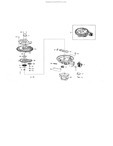 Parts for Samsung DW80K5050US/AA-01: Sump Assembly Parts