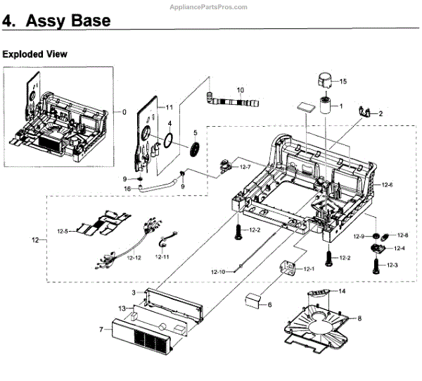 Parts for Samsung DW80K7050UG/AA-00: Base Parts - AppliancePartsPros.com